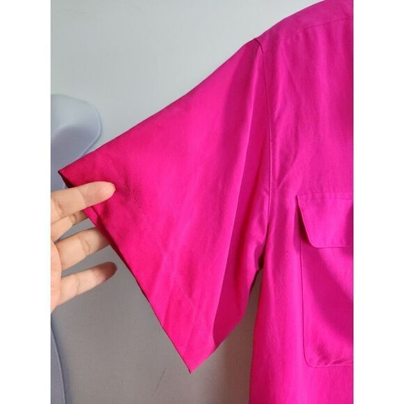 Peter Martin Collection Vtg Women Pink Button Down 100% Silk Blouse size Medium - Picture 2 of 6